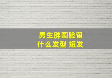 男生胖圆脸留什么发型 短发